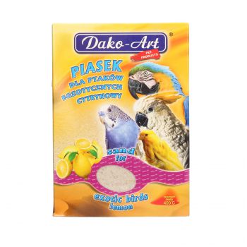 DAKO-ART PIASEK DLA PTAKÓW 1,5KG CYTRYNOWY  614 *KARTON