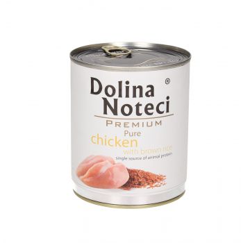 DOLINA NOTECI PREMIUM PURE KURCZAK Z BRĄZOWYM RYŻEM 800G