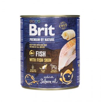 BRIT PREMIUM BY NATURE PUSZKA 800 G PIES FISH & FISH SKIN