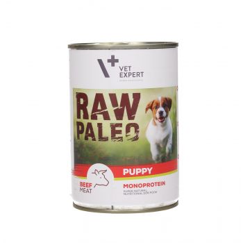 4T RAW PALEO DOG 400G MONOPROTEIN PUPPY WOŁOWINA PUSZKA