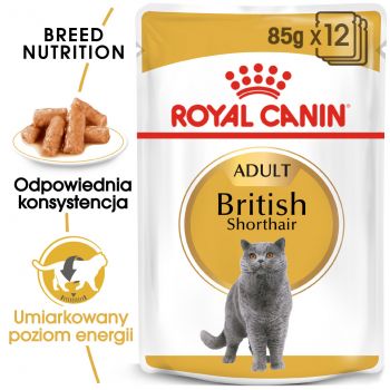 ROYAL CANIN BRITISH SHORTHAIR KARMA MOKRA W SOSIE DLA KOTÓW DOROSŁYCH RASY BRYTYJSKI KRÓTKOWŁOSY 85 G