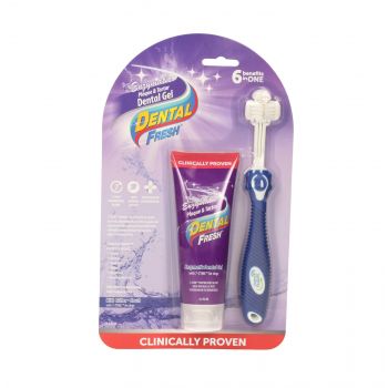 RECOVET DENTAL FRESH GEL + SZCZOTECZKA TRIFLEX ZESTAW