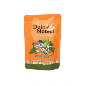 DOLINA NOTECI SUPERFOOD DLA KOTA KACZKA I WOŁOWINA 85G SASZETKA