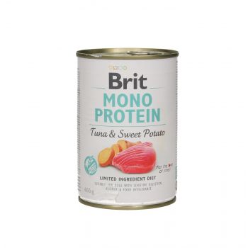 BRIT CARE PUSZKA 400G PIES MONO PROTEIN TUNA & SWEET POTATO