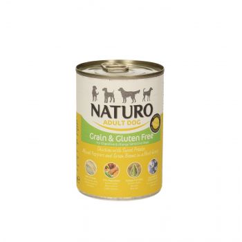 NATURO KURCZAK/ZIEMNIAKI/PAPRYKA/FASOLA W SOSIE ZIOŁOWYM 390G