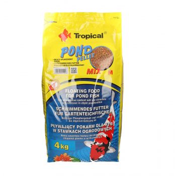 TROPICAL POND PELLET MIX SIZE M 4KG WOREK  41121