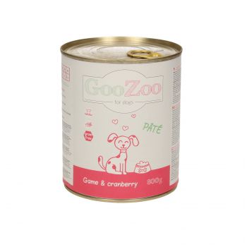 GOOZOO DZICZYZNA Z ŻURAWINĄ PASZTET DLA PSA PUSZKA 800G
