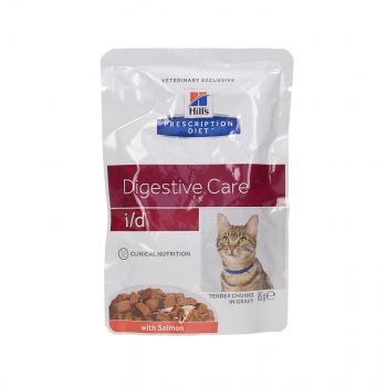 HILL'S PD FELINE I/D DIGESTIVE CARE ŁOSOŚ 85 G SASZETKA