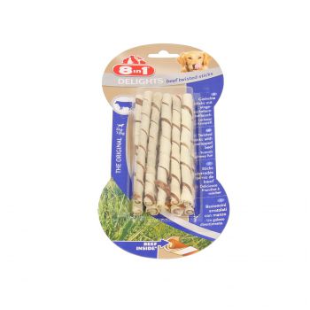 8IN1 PRZYSMAK DELIGHTS BEEF TWISTED STICKS 10SZT. T122500