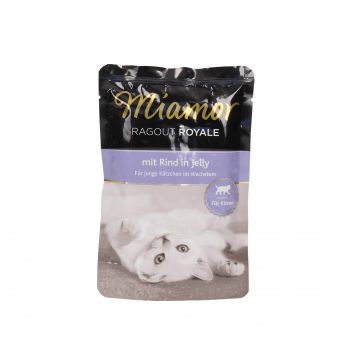 MIAMOR RAGOUT ROYALE KITTEN Z WOŁOWINĄ  W GALARECIE SASZETKA 100G 74057