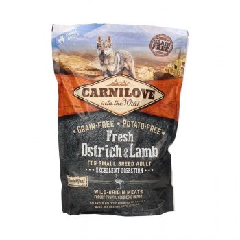 CARNILOVE FRESH PIES ADULT SMALL STRUŚ/JAGNIĘCINA 1,5KG