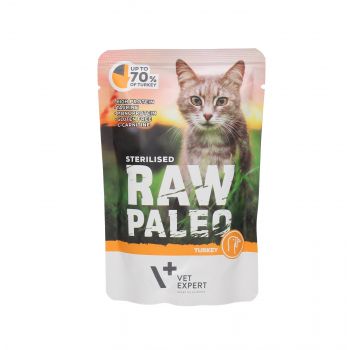 4T RAW PALEO CAT 100G STERILISED TURKEY MEAT SASZETKA