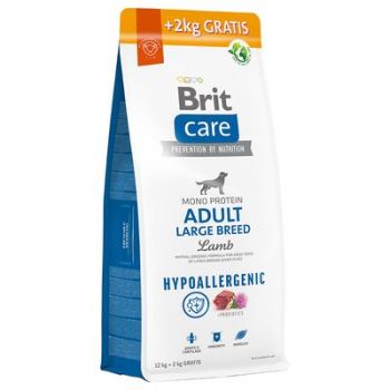 BRIT CARE DOG HYPOALLERGENIC ADULT LARGE BREED LAMB 12KG+2KG GRATIS