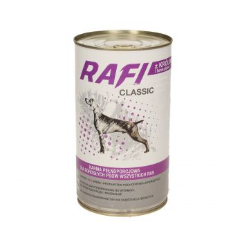 RAFI CLASSIC PUSZKA DLA PSA KAWAŁKI KRÓLIKA Z BROKUŁAMI W SOSIE 1250G