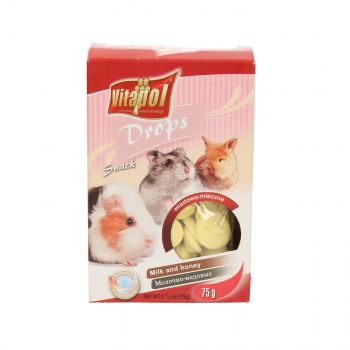 VITAPOL DROPSY DLA GRYZONI MLECZNO-MIODOWE 75G 1035