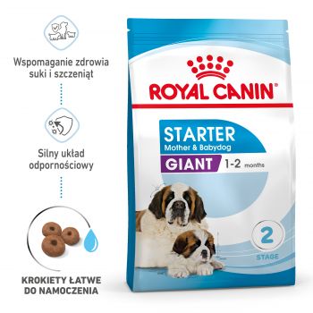 ROYAL CANIN Giant Starter Mother&Babydog karma sucha dla suk w ciąży i laktacji oraz szczeniąt, od 4 do 8 tygodnia życia, ras olbrzymich 15 KG