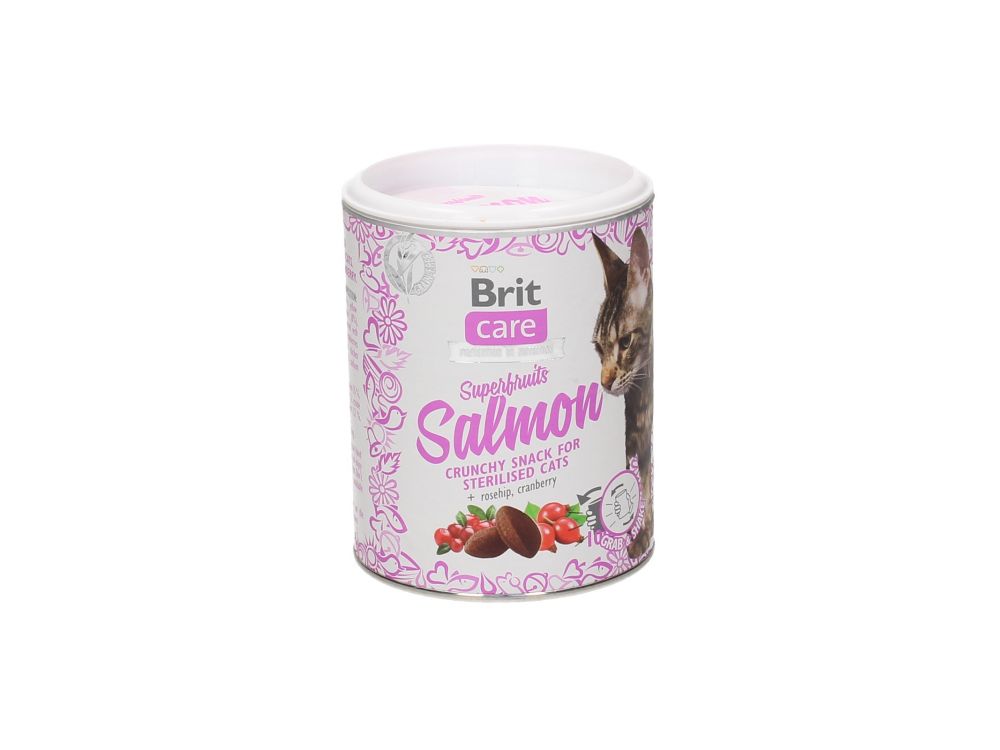 BRIT CARE CAT SNACK SUPERFRUITS SALMON 100G