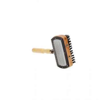 TRIXIE SZCZOTKA DREWNIANA MIĘKKA PROSTOKĄTNA DWUSTRONNA 10 X 18CM 2305