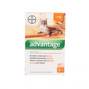 ADVANTAGE KOT 0,4 ML  (DO 4 KG)  ROZTWÓR DO NAKRAPIANIA